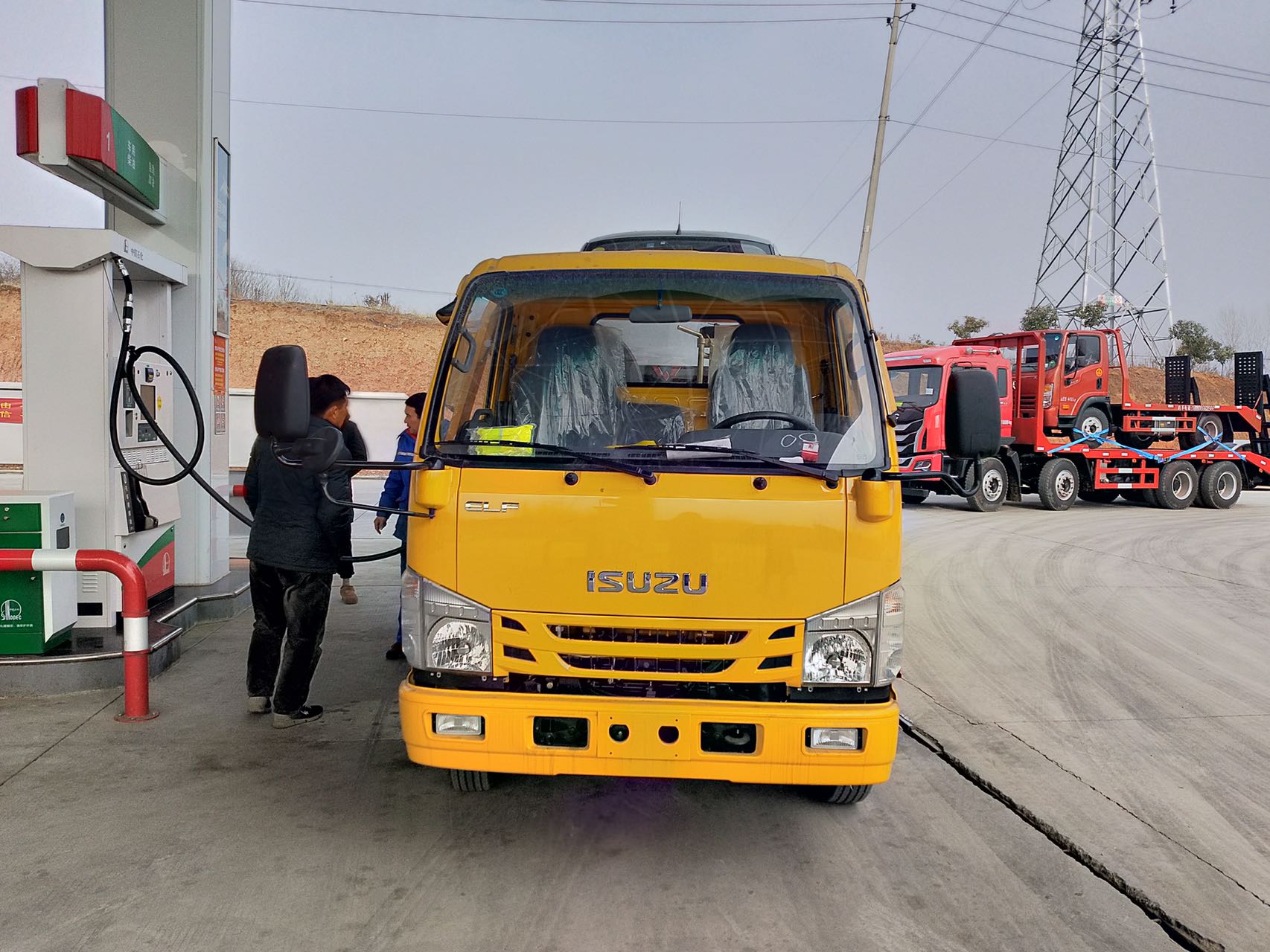 國六慶鈴五十鈴窄體駕駛室藍牌一拖二清障車 國六慶鈴五十鈴窄體駕駛室藍牌一拖二清障車